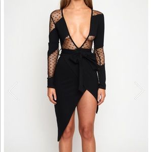 Lurelly Mon Bebe Black Asymmetrical Cocktail